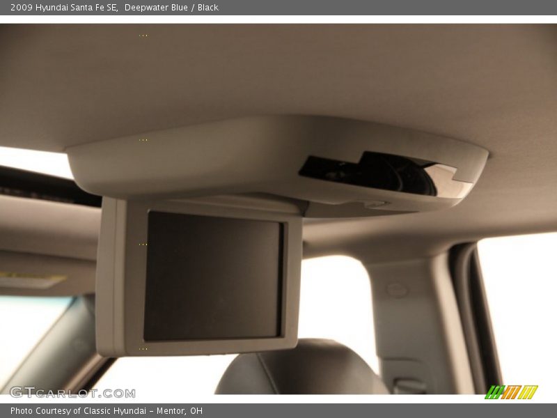 Deepwater Blue / Black 2009 Hyundai Santa Fe SE