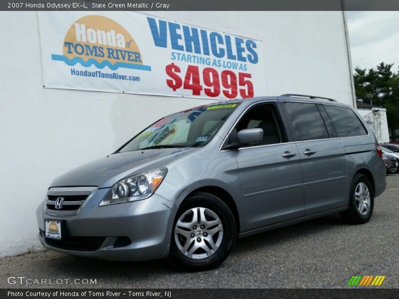 Slate Green Metallic / Gray 2007 Honda Odyssey EX-L