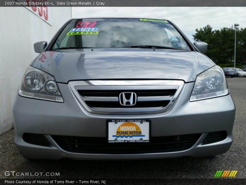 Slate Green Metallic / Gray 2007 Honda Odyssey EX-L