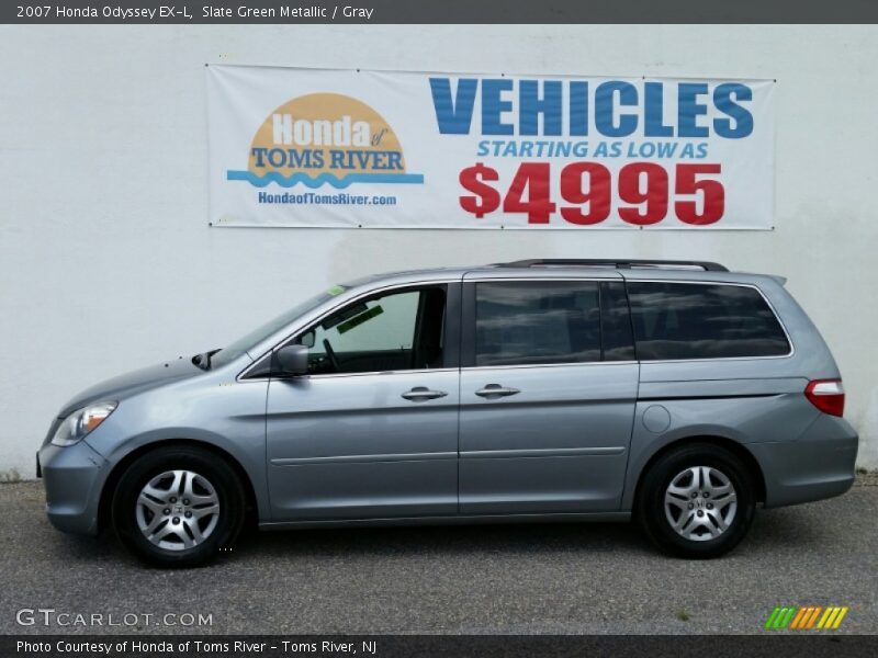 Slate Green Metallic / Gray 2007 Honda Odyssey EX-L