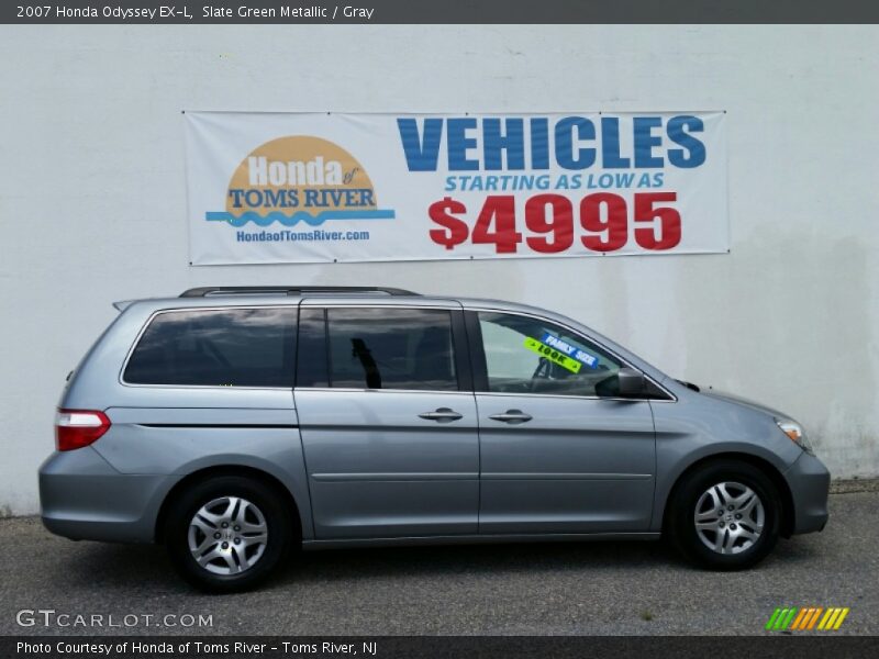 Slate Green Metallic / Gray 2007 Honda Odyssey EX-L