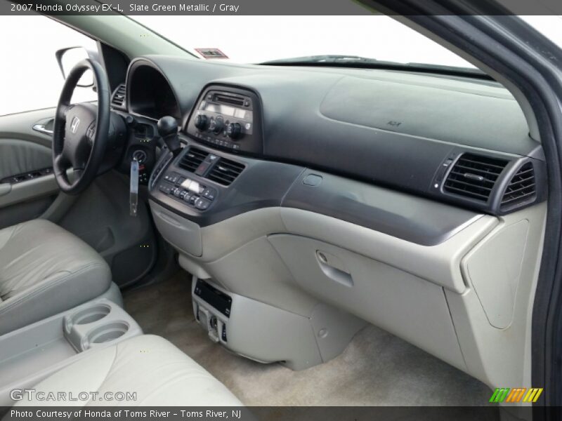 Slate Green Metallic / Gray 2007 Honda Odyssey EX-L