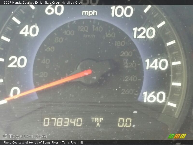 Slate Green Metallic / Gray 2007 Honda Odyssey EX-L