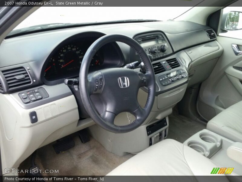 Slate Green Metallic / Gray 2007 Honda Odyssey EX-L