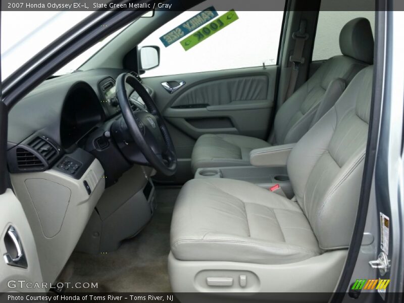 Slate Green Metallic / Gray 2007 Honda Odyssey EX-L