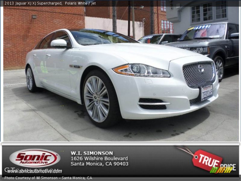 Polaris White / Jet 2013 Jaguar XJ XJ Supercharged