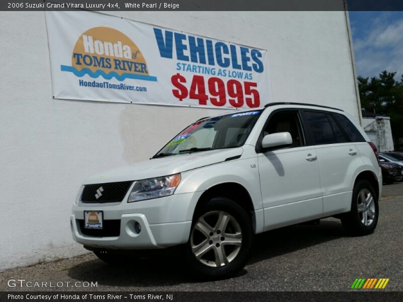 White Pearl / Beige 2006 Suzuki Grand Vitara Luxury 4x4