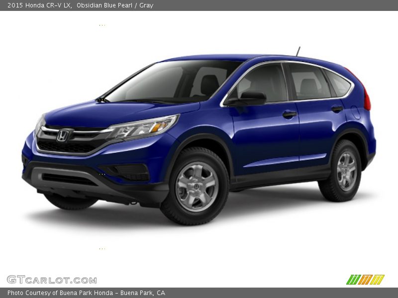 Obsidian Blue Pearl / Gray 2015 Honda CR-V LX