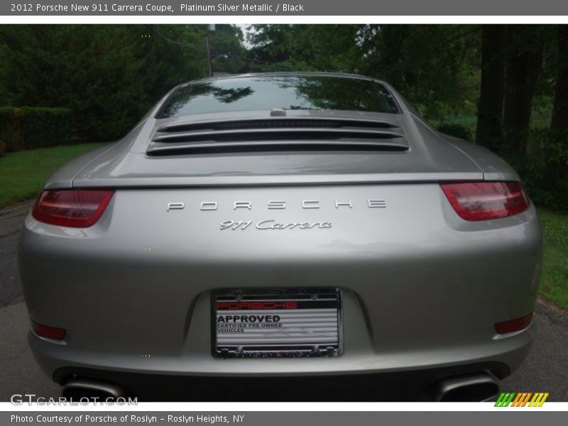 Platinum Silver Metallic / Black 2012 Porsche New 911 Carrera Coupe