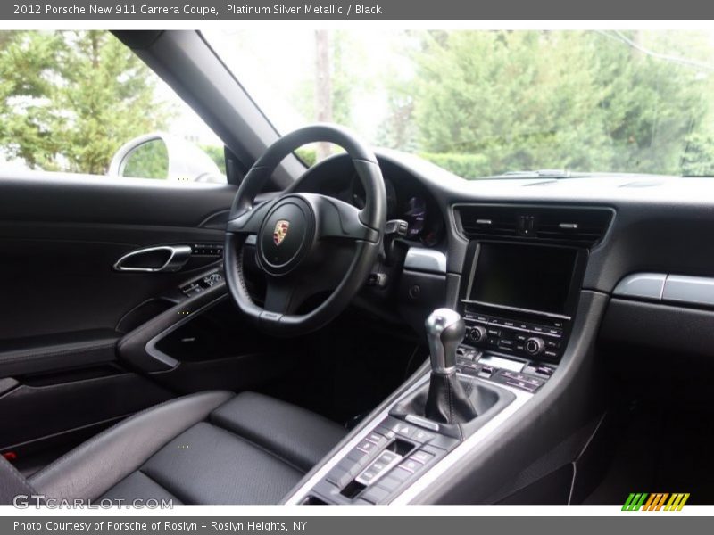 Platinum Silver Metallic / Black 2012 Porsche New 911 Carrera Coupe