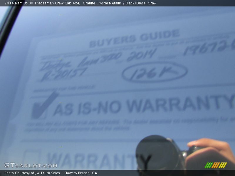 Granite Crystal Metallic / Black/Diesel Gray 2014 Ram 3500 Tradesman Crew Cab 4x4