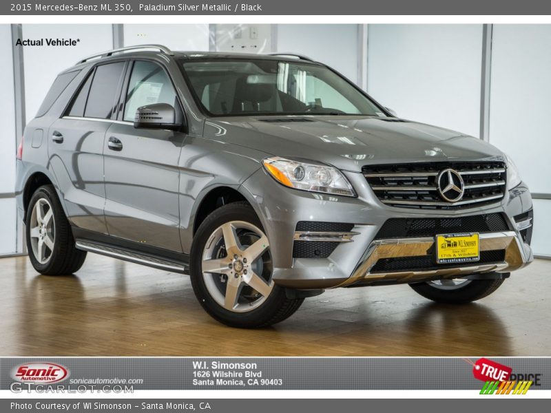 Paladium Silver Metallic / Black 2015 Mercedes-Benz ML 350