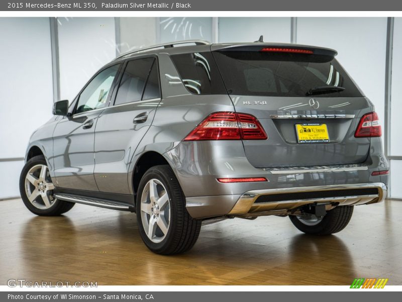 Paladium Silver Metallic / Black 2015 Mercedes-Benz ML 350