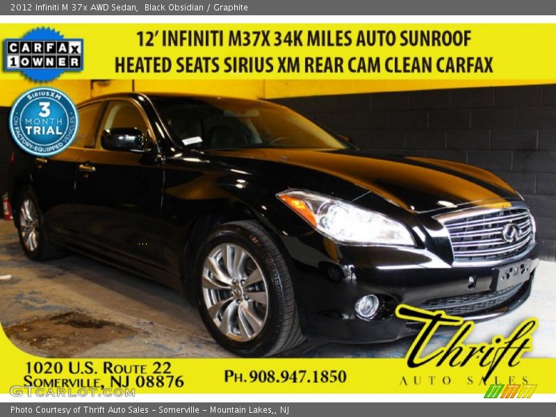 Black Obsidian / Graphite 2012 Infiniti M 37x AWD Sedan