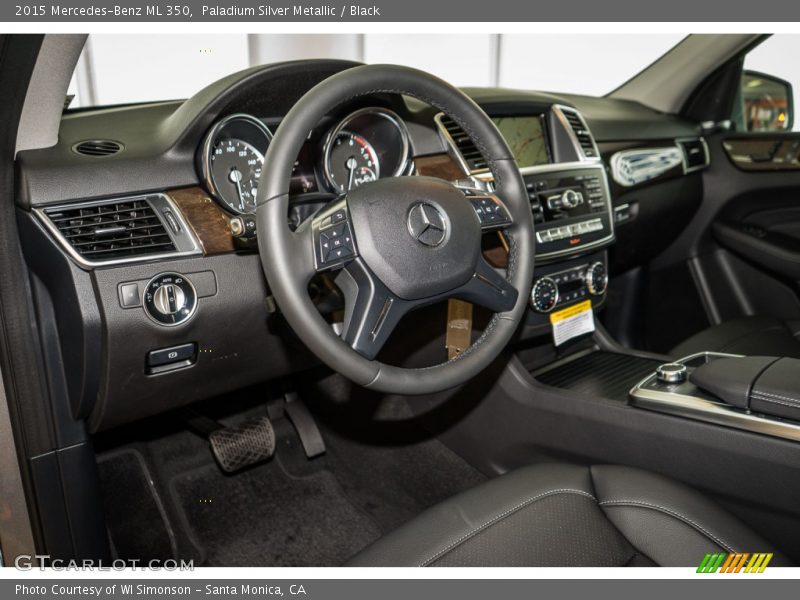 Paladium Silver Metallic / Black 2015 Mercedes-Benz ML 350