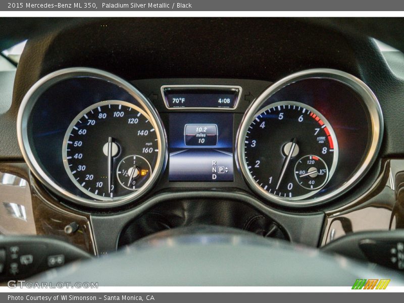 Paladium Silver Metallic / Black 2015 Mercedes-Benz ML 350