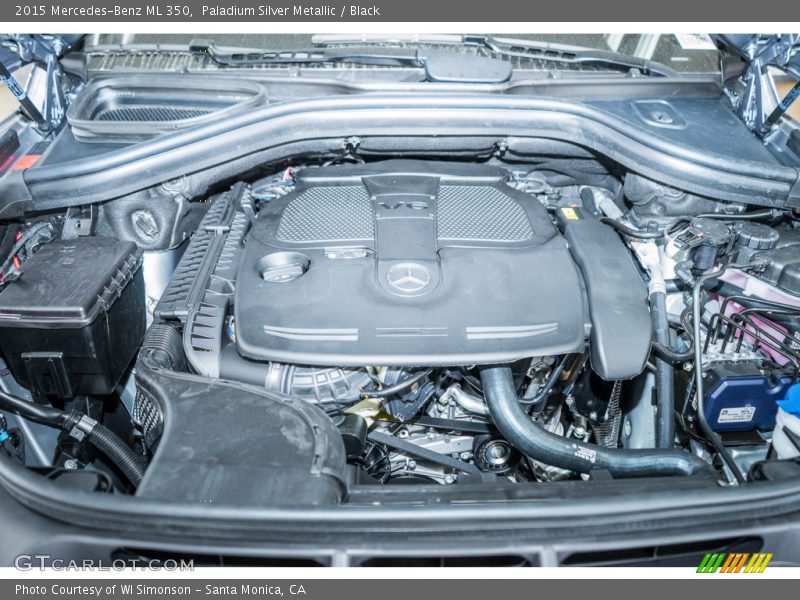 Paladium Silver Metallic / Black 2015 Mercedes-Benz ML 350