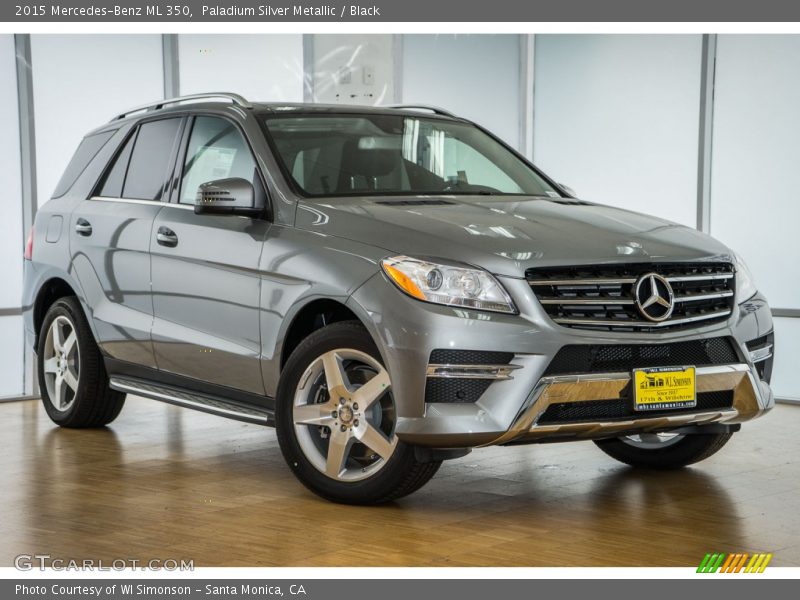 Paladium Silver Metallic / Black 2015 Mercedes-Benz ML 350