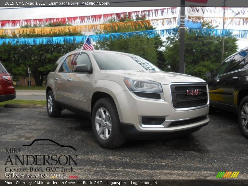 Champagne Silver Metallic / Ebony 2015 GMC Acadia SLE