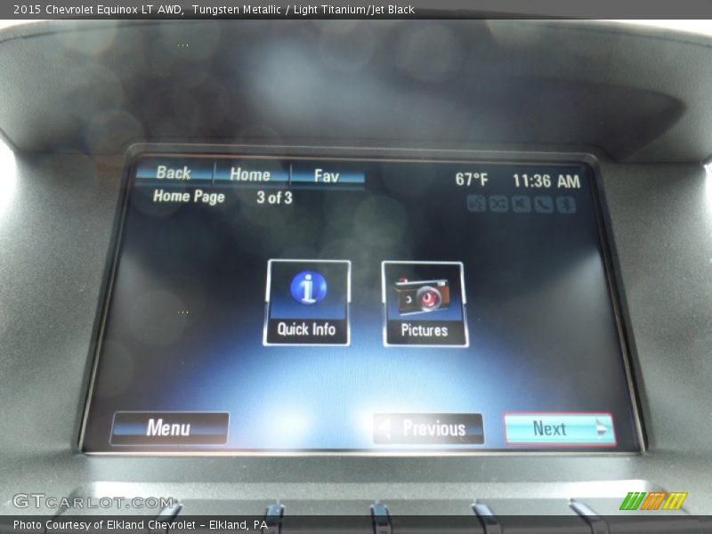 Tungsten Metallic / Light Titanium/Jet Black 2015 Chevrolet Equinox LT AWD