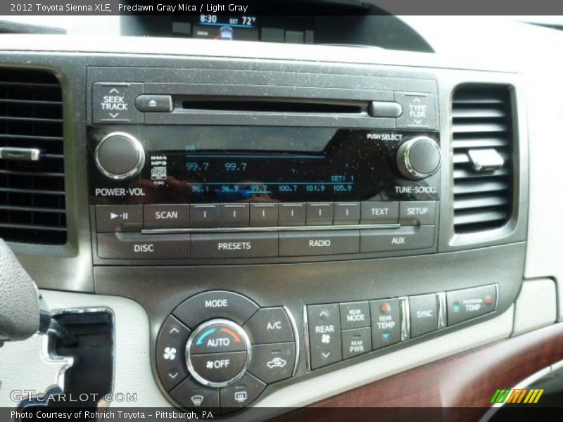 Predawn Gray Mica / Light Gray 2012 Toyota Sienna XLE