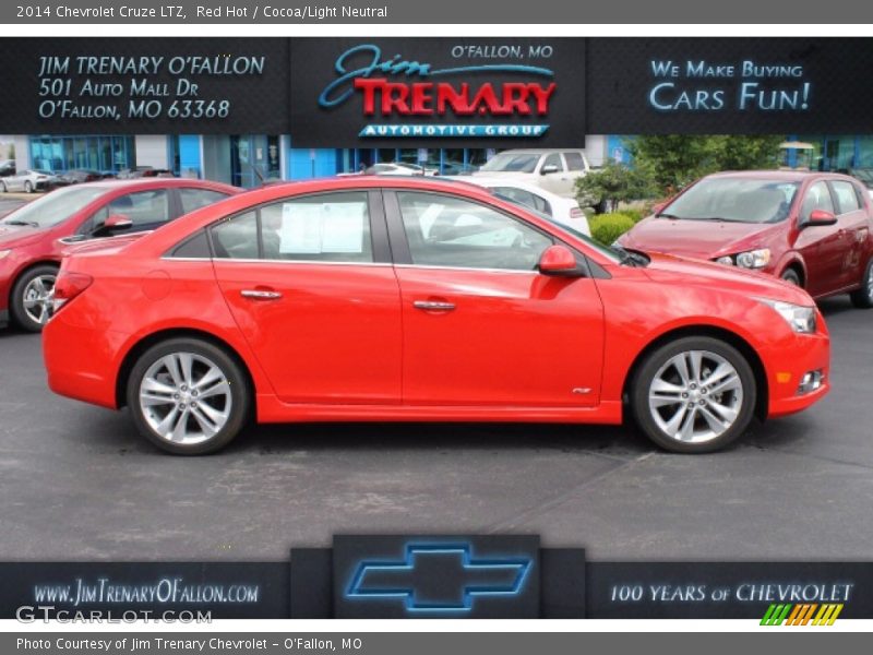 Red Hot / Cocoa/Light Neutral 2014 Chevrolet Cruze LTZ