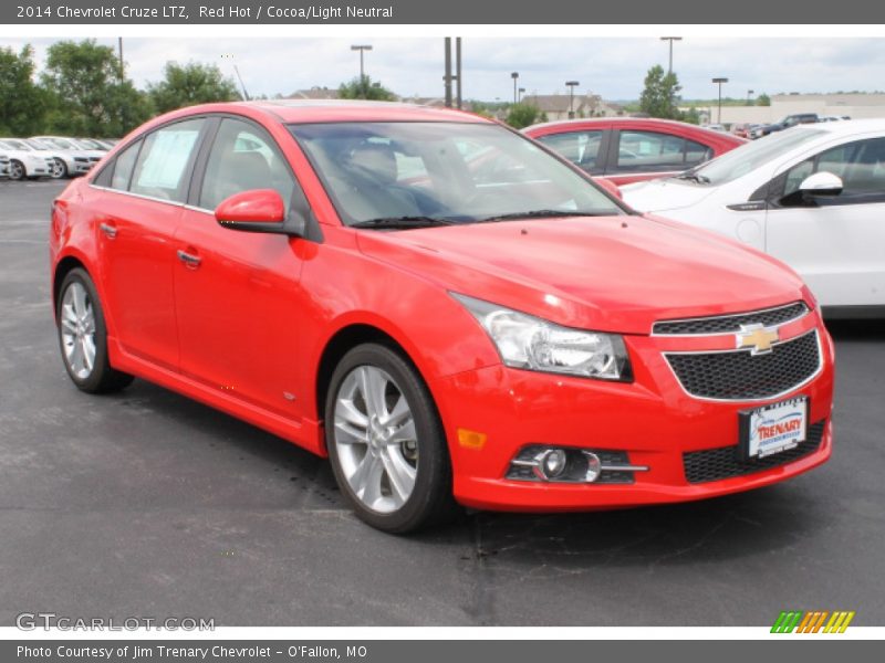 Red Hot / Cocoa/Light Neutral 2014 Chevrolet Cruze LTZ