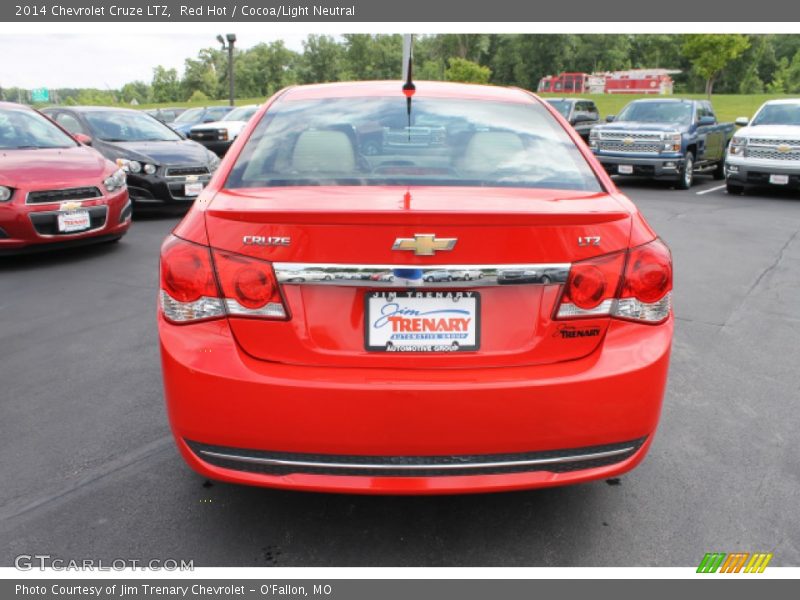 Red Hot / Cocoa/Light Neutral 2014 Chevrolet Cruze LTZ