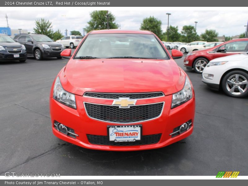 Red Hot / Cocoa/Light Neutral 2014 Chevrolet Cruze LTZ