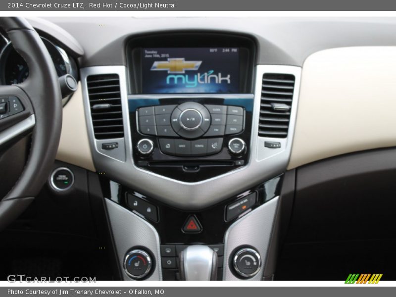 Red Hot / Cocoa/Light Neutral 2014 Chevrolet Cruze LTZ