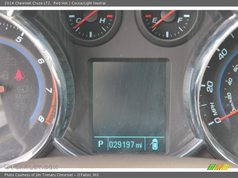 Red Hot / Cocoa/Light Neutral 2014 Chevrolet Cruze LTZ