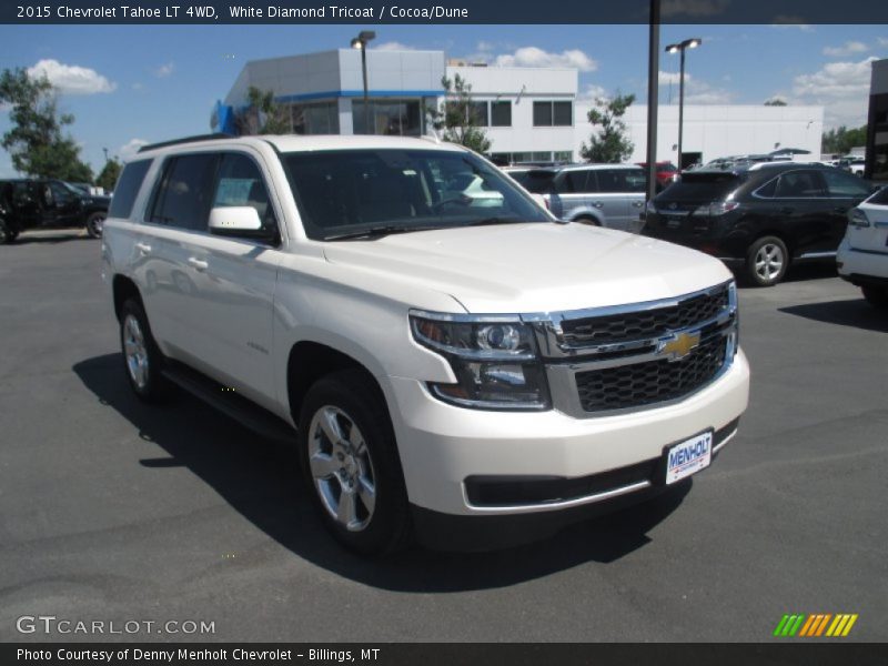White Diamond Tricoat / Cocoa/Dune 2015 Chevrolet Tahoe LT 4WD