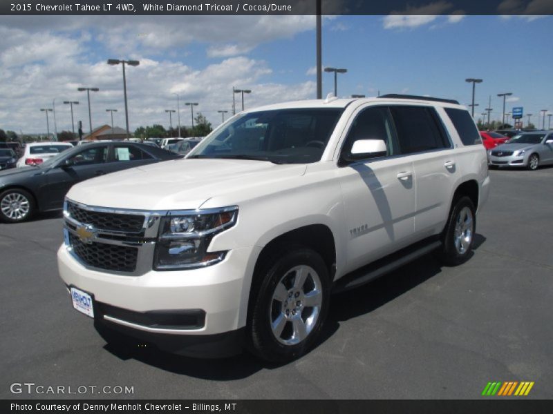 White Diamond Tricoat / Cocoa/Dune 2015 Chevrolet Tahoe LT 4WD