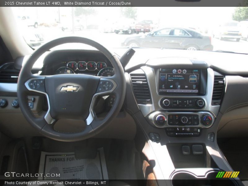 White Diamond Tricoat / Cocoa/Dune 2015 Chevrolet Tahoe LT 4WD