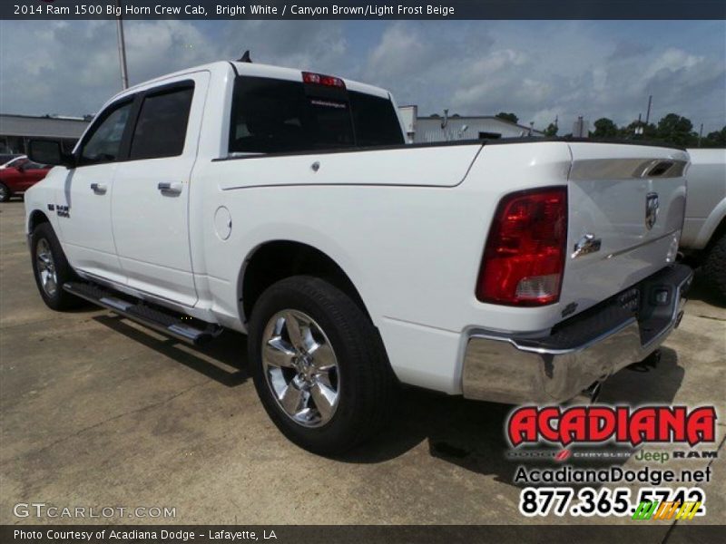 Bright White / Canyon Brown/Light Frost Beige 2014 Ram 1500 Big Horn Crew Cab