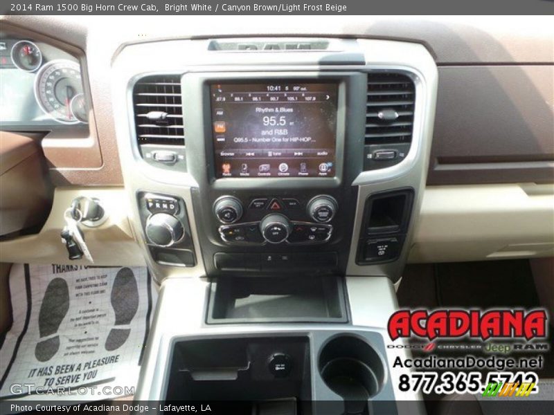 Bright White / Canyon Brown/Light Frost Beige 2014 Ram 1500 Big Horn Crew Cab