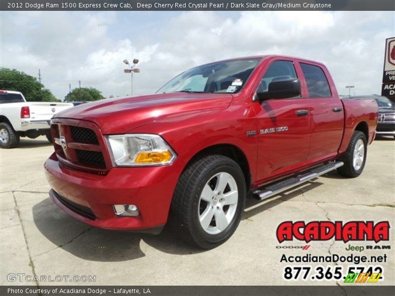Deep Cherry Red Crystal Pearl / Dark Slate Gray/Medium Graystone 2012 Dodge Ram 1500 Express Crew Cab