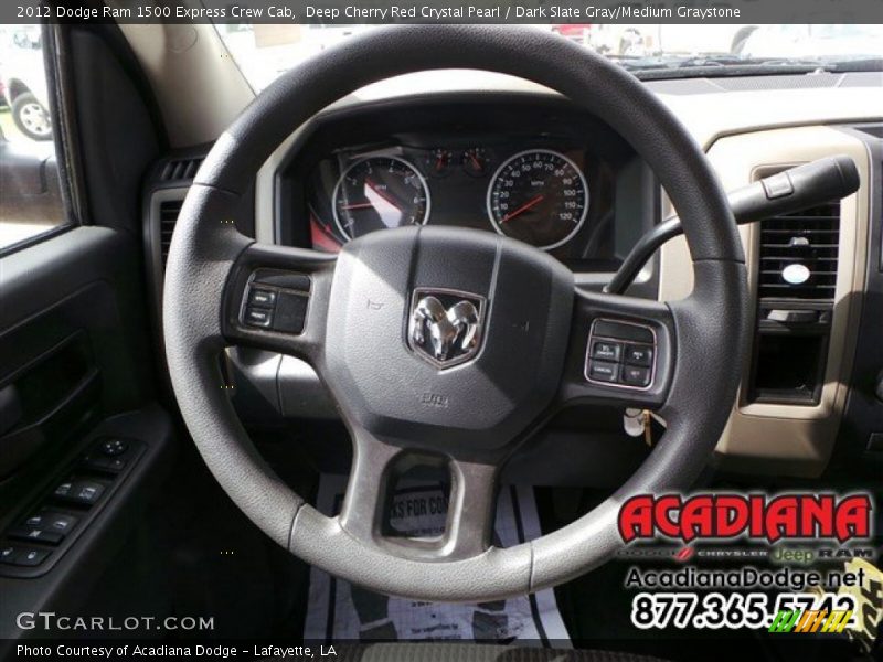 Deep Cherry Red Crystal Pearl / Dark Slate Gray/Medium Graystone 2012 Dodge Ram 1500 Express Crew Cab