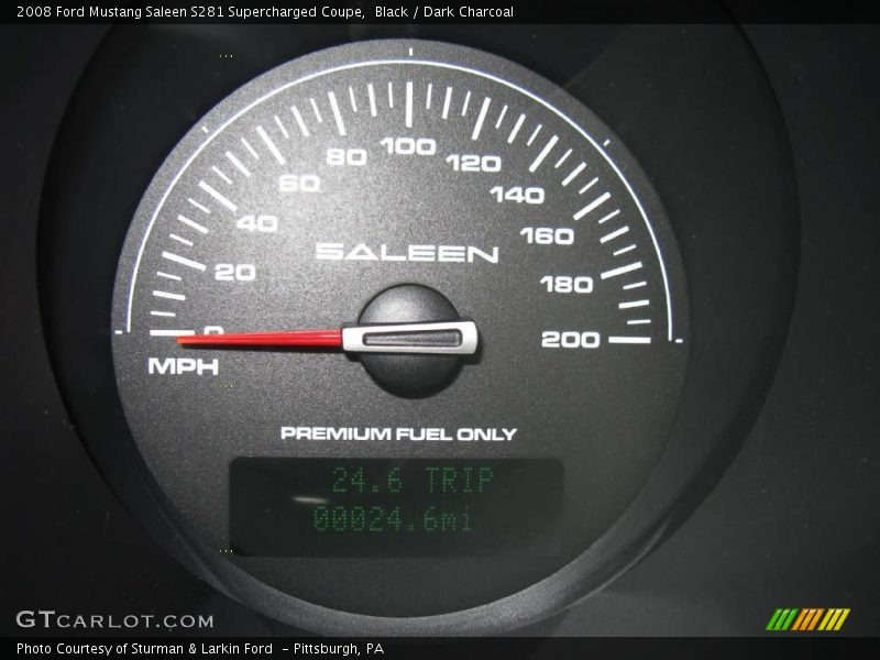 Black / Dark Charcoal 2008 Ford Mustang Saleen S281 Supercharged Coupe