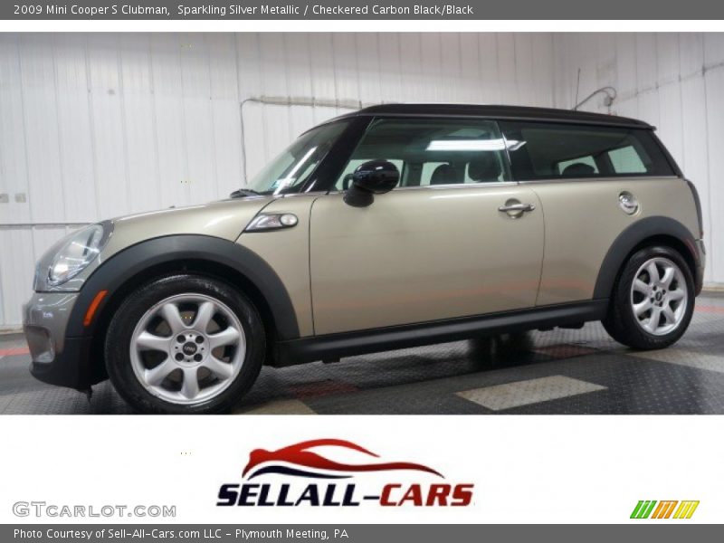 Sparkling Silver Metallic / Checkered Carbon Black/Black 2009 Mini Cooper S Clubman