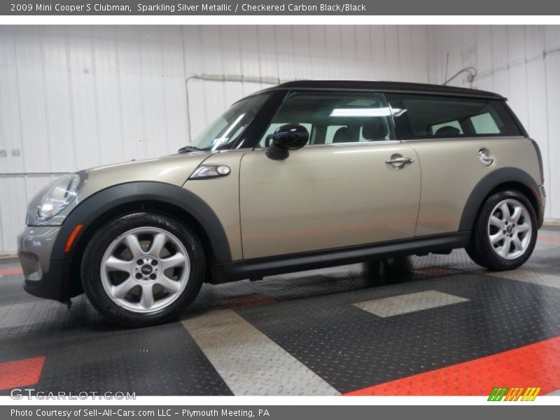 Sparkling Silver Metallic / Checkered Carbon Black/Black 2009 Mini Cooper S Clubman