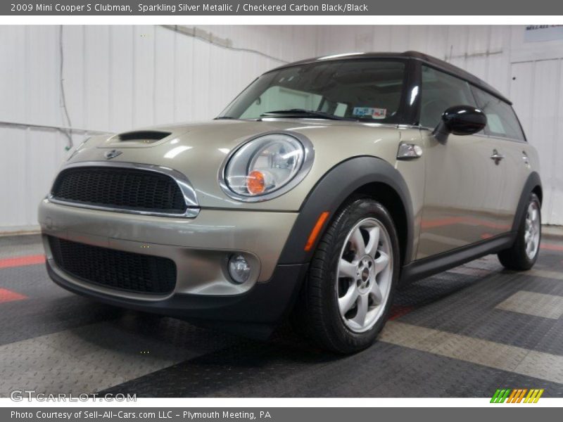 Sparkling Silver Metallic / Checkered Carbon Black/Black 2009 Mini Cooper S Clubman