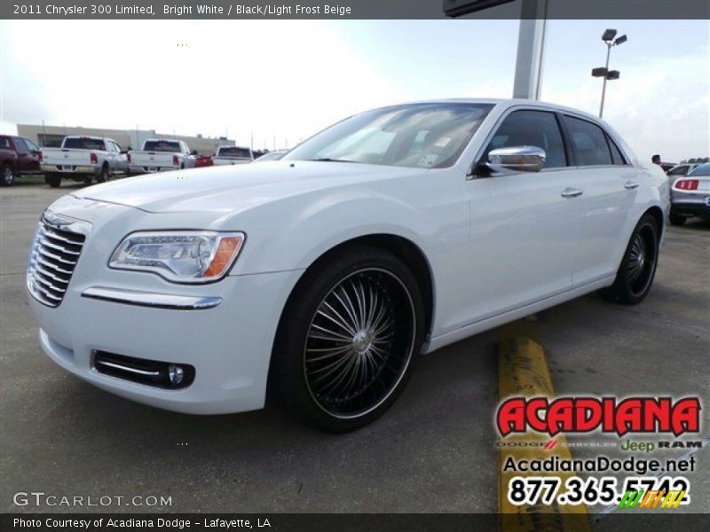 Bright White / Black/Light Frost Beige 2011 Chrysler 300 Limited