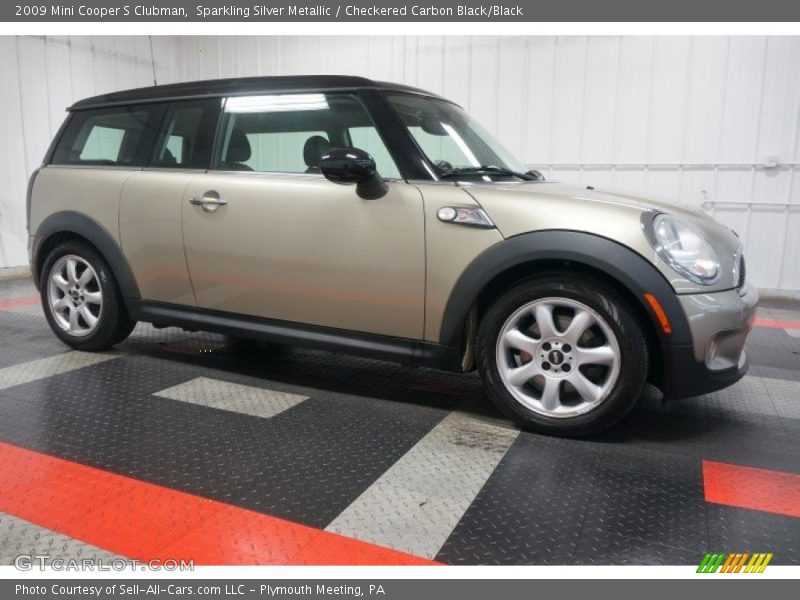 Sparkling Silver Metallic / Checkered Carbon Black/Black 2009 Mini Cooper S Clubman