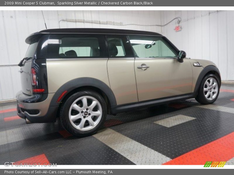 Sparkling Silver Metallic / Checkered Carbon Black/Black 2009 Mini Cooper S Clubman