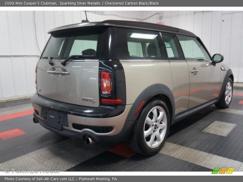 Sparkling Silver Metallic / Checkered Carbon Black/Black 2009 Mini Cooper S Clubman