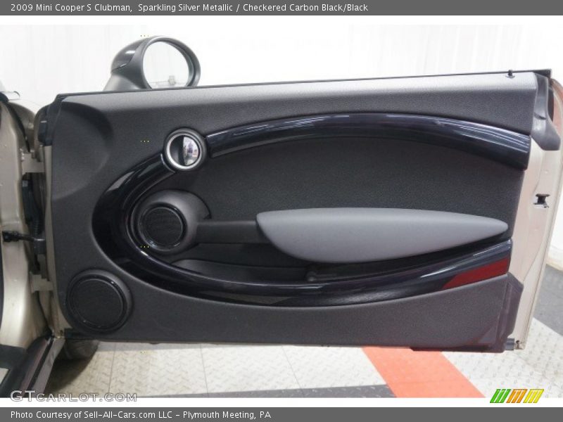 Sparkling Silver Metallic / Checkered Carbon Black/Black 2009 Mini Cooper S Clubman
