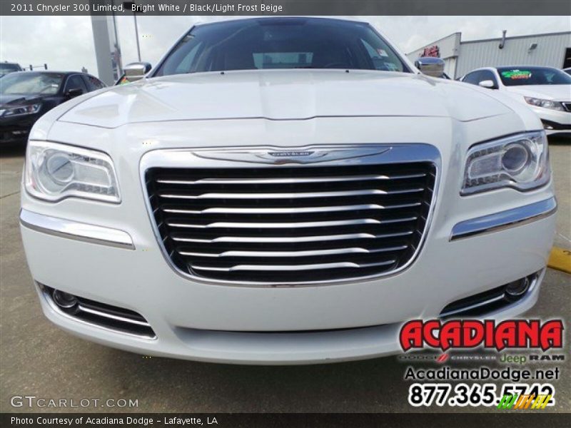 Bright White / Black/Light Frost Beige 2011 Chrysler 300 Limited