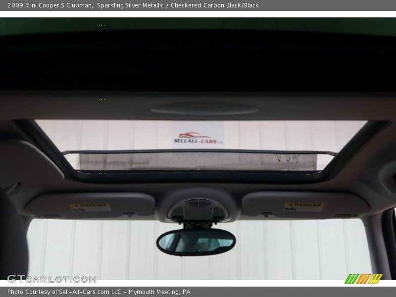Sparkling Silver Metallic / Checkered Carbon Black/Black 2009 Mini Cooper S Clubman