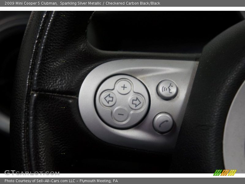 Sparkling Silver Metallic / Checkered Carbon Black/Black 2009 Mini Cooper S Clubman